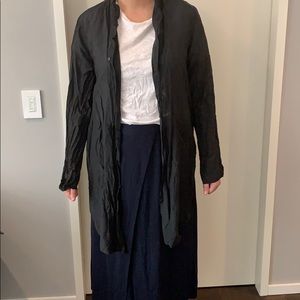 CP Shades cotton and silk black shirt